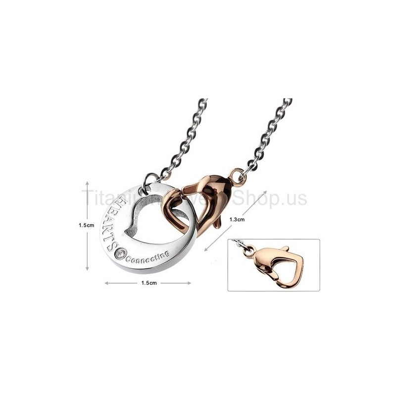 Ciondoli In Titanio Che Uniscono I Cuori Degli Amanti