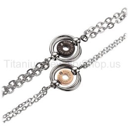 Braccialetti In Titanio Per Amanti "Mi Prendo Cura Di Te Così Tanto"
