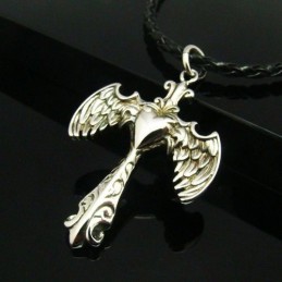 Collana Con Ciondolo A Forma Di Croce Angolare In Titanio Puro, Regalo Per Uomo Freddo