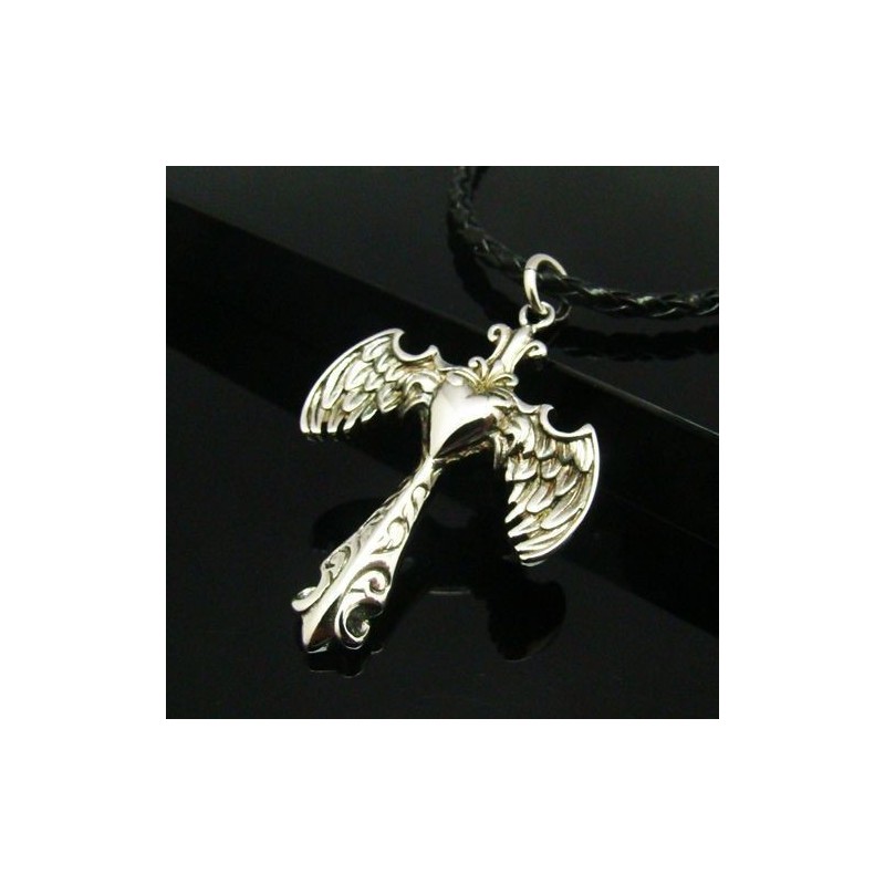 Collana Con Ciondolo A Forma Di Croce Angolare In Titanio Puro, Regalo Per Uomo Freddo Collana Con Ciondolo A Forma Di Croce Angolare In Titanio Puro, Regalo Per Uomo Freddo