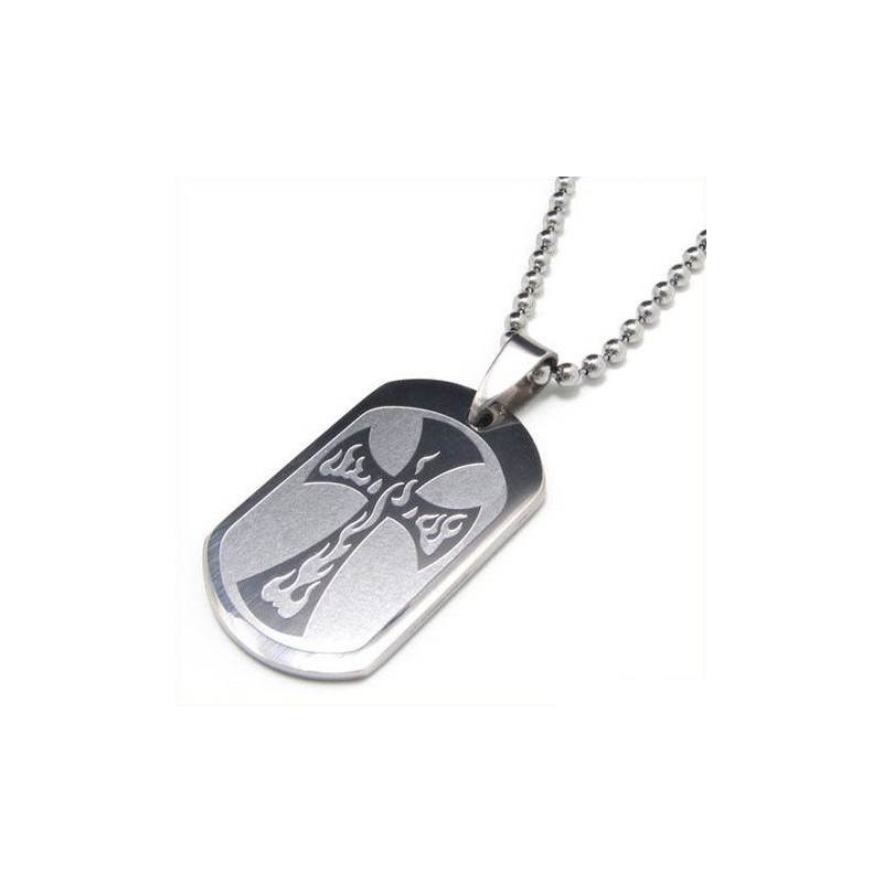Collana Con Ciondolo A Forma Di Croce In Titanio Puro Con Uomo Freddo Collana Con Ciondolo A Forma Di Croce In Titanio Puro Con Uomo Freddo