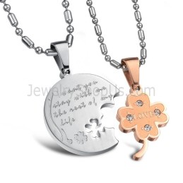 Ciondoli A Forma Di Fiore In Argento Titanio E Oro Rosa Con Strass E Catene Gratuite C599