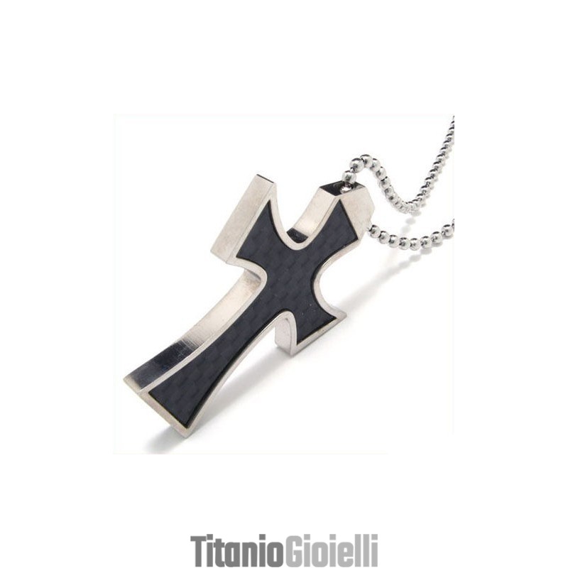 Collana Con Ciondolo A Forma Di Croce In Titanio Puro Di Alta Qualità Per Uomo