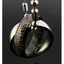 Collana Con Ciondolo A Forma Di Croce Bibbia In Titanio Puro, Unica Nel Suo Genere, Da Uomo
