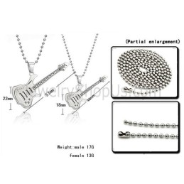 Ciondoli In Argento Titanio Per Amanti Della Chitarra Con Catene Gratuite C343