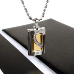 Collana Con Ciondolo In Titanio Puro Con Pietre Preziose Di Alta Qualità Per Uomo