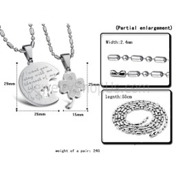 Ciondoli In Argento Titanio Con Trifoglio E Strass, Con Catene Gratuite C599