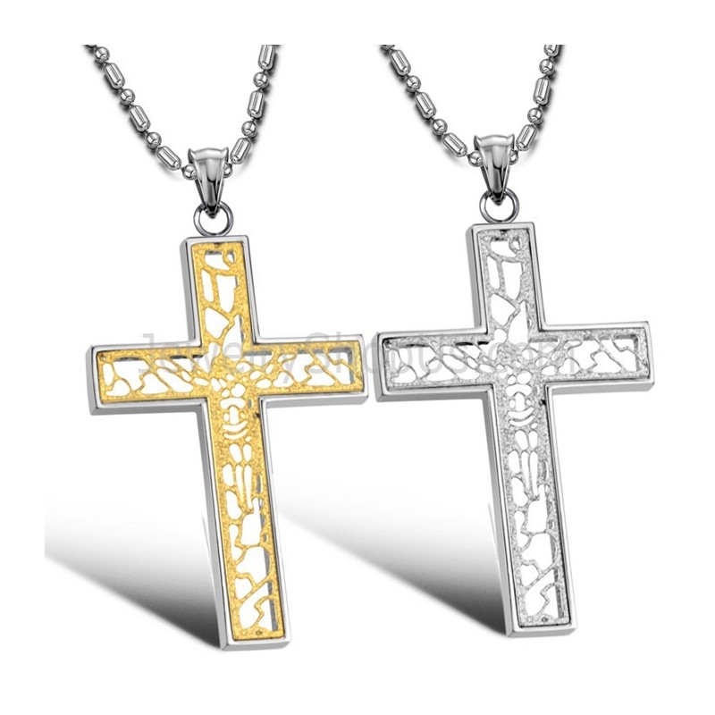 Ciondoli A Forma Di Croce Cava In Titanio Oro E Argento Con Catene Gratuite C709 Ciondoli A Forma Di Croce Cava In Titanio Oro E Argento Con Catene Gratuite C709