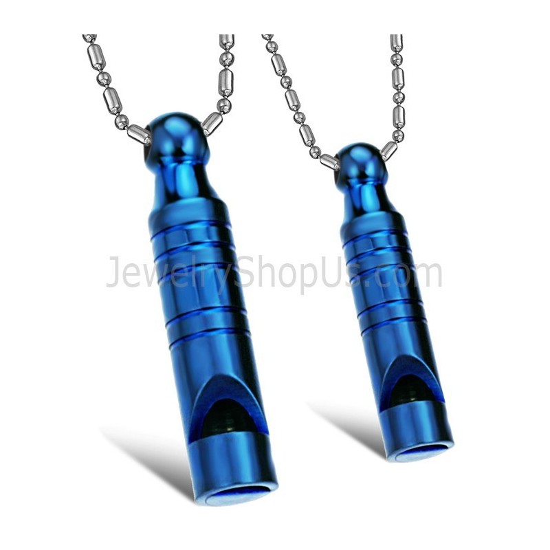 Ciondoli Per Amanti Del Fischietto Blu Titanio Con Catene Gratuite C205 Ciondoli Per Amanti Del Fischietto Blu Titanio Con Catene Gratuite C205