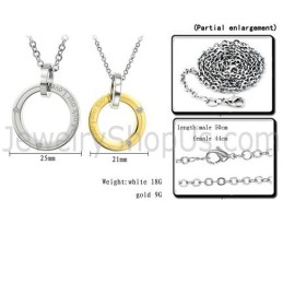Anelli In Argento E Oro Al Titanio "Lock Our Love", Pendenti Per Amanti Con Diamanti E Catene Gratuite C350