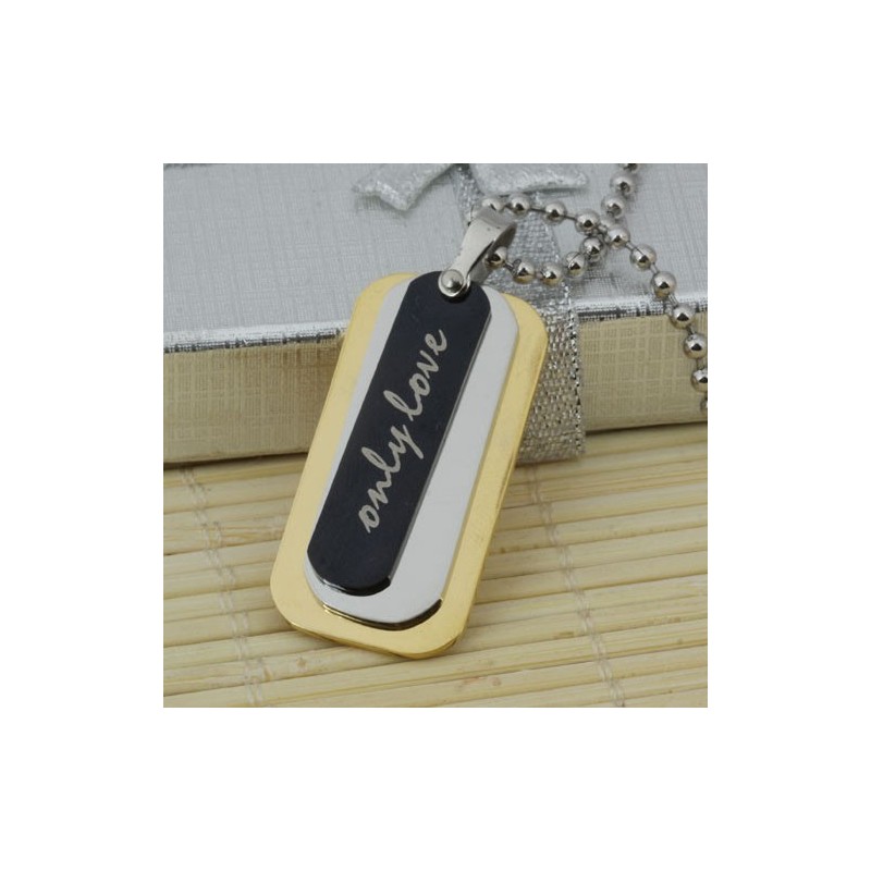 Collana Con Ciondolo In Titanio Puro A 3 Strati Da Uomo, Regalo Gratuito Collana Con Ciondolo In Titanio Puro A 3 Strati Da Uomo, Regalo Gratuito