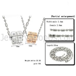 Ciondoli A Forma Di Dadi In Argento Titanio E Oro Rosa Con Strass E Catene Gratuite C309
