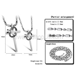 Ciondoli A Forma Di Croce In Argento E Titanio Con Strass E Catene Gratuite Gx724