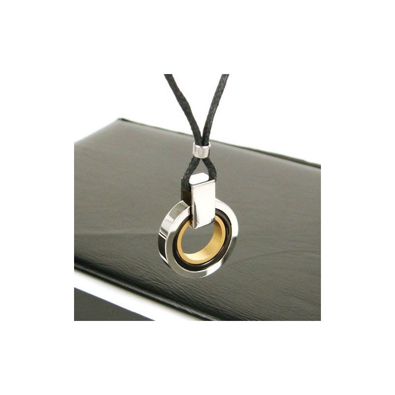 Collana Con Ciondolo In Titanio Puro A 3 Cerchi Da Uomo, 3 Colori, Catena Gratuita Collana Con Ciondolo In Titanio Puro A 3 Cerchi Da Uomo, 3 Colori, Catena Gratuita