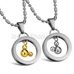 Ciondoli Mickey In Argento E Oro Al Titanio Con Catene Gratuite 264