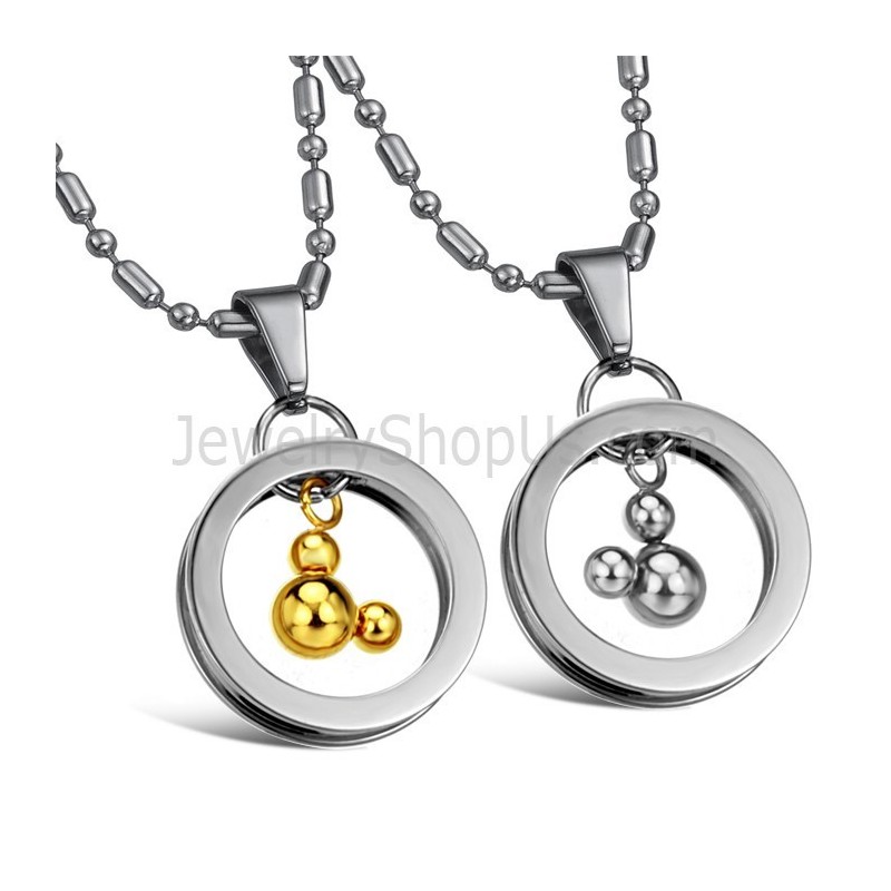 Ciondoli Mickey In Argento E Oro Al Titanio Con Catene Gratuite 264 Ciondoli Mickey In Argento E Oro Al Titanio Con Catene Gratuite 264