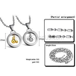 Ciondoli Mickey In Argento E Oro Al Titanio Con Catene Gratuite 264