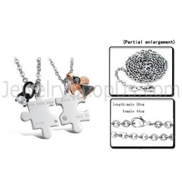 Ciondoli In Argento Titanio "L'Amore È Sempre Qui, Ora E Per Sempre" Con Strass E Catene Gratuite C608