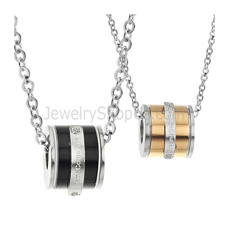 Ciondoli A Forma Di Cilindro In Titanio Oro Rosa E Nero Con Strass E Catene Gratuite 207 Ciondoli A Forma Di Cilindro In Titanio Oro Rosa E Nero Con Strass E Catene Gratuite 207