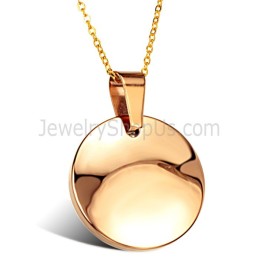 Ciondolo In Tungsteno Lucido Oro Rosa Wx720