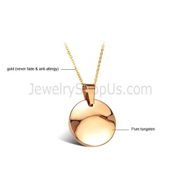 Ciondolo In Tungsteno Lucido Oro Rosa Wx720
