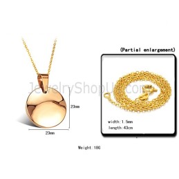 Ciondolo In Tungsteno Lucido Oro Rosa Wx720