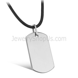 Ciondolo Con Targhetta In Tungsteno Argento C633