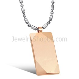 Ciondolo In Tungsteno Oro Rosa Lucido C638