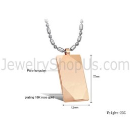 Ciondolo In Tungsteno Oro Rosa Lucido C638