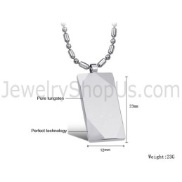 Ciondolo Rettangolare In Argento Tungsteno C638