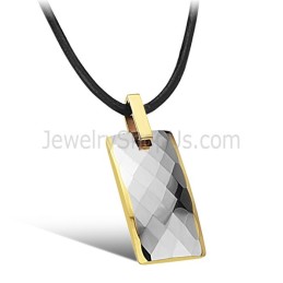 Ciondolo In Tungsteno Con Design Intricato E Sfaccettato Con Placcatura In Oro 18 Carati C632