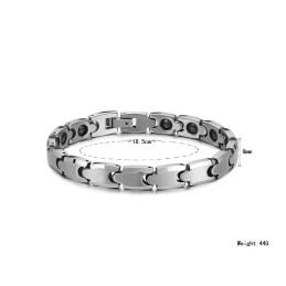 Braccialetto Magnetico Energetico Per La Salute In Tungsteno Lucidato C945