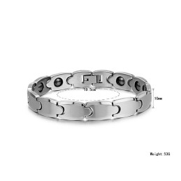 Braccialetto Magnetico Energetico Per La Salute In Tungsteno Lucidato C945