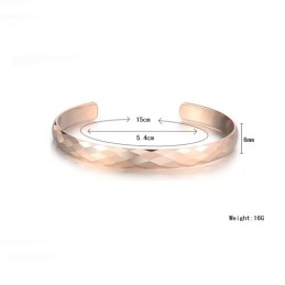 Bracciale In Tungsteno E Oro Rosa Lucido C895