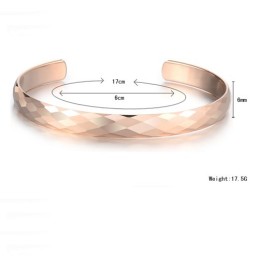 Bracciale In Tungsteno E Oro Rosa Lucido C895