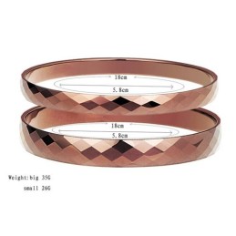 Braccialetti Di Coppia In Oro Rosa Lucidato Al Tungsteno C889