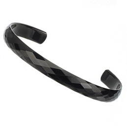 Braccialetti Di Coppia In Tungsteno Nero Lucido C896