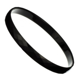 Bracciale In Tungsteno Nero Lucido C888