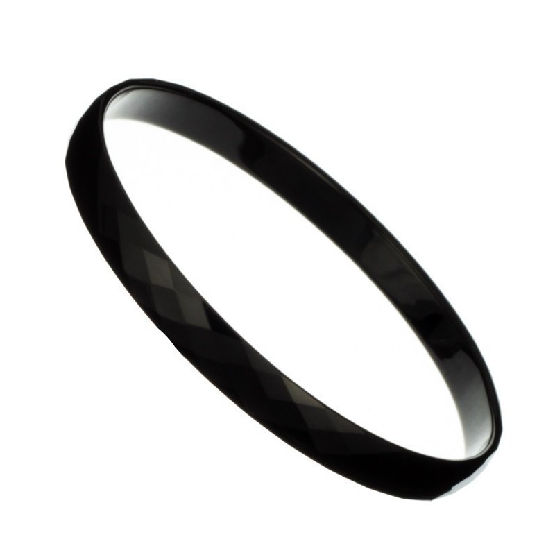 Bracciale In Tungsteno Nero Lucido C888 Bracciale In Tungsteno Nero Lucido C888