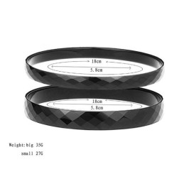 Bracciale In Tungsteno Nero Lucido C888