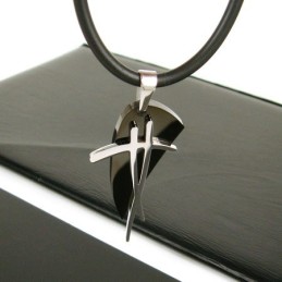 Collana Con Ciondolo In Acciaio Al Titanio Con Simbolo Nero Dell'Uomo Sutra, Regalo