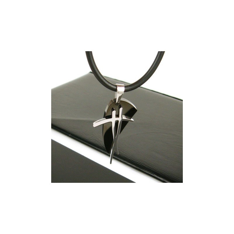 Collana Con Ciondolo In Acciaio Al Titanio Con Simbolo Nero Dell'Uomo Sutra, Regalo Collana Con Ciondolo In Acciaio Al Titanio Con Simbolo Nero Dell'Uomo Sutra, Regalo