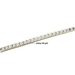Bracciale A Maglie A Grano In Argento Tungsteno Con Placcatura In Oro 18 Carati C933
