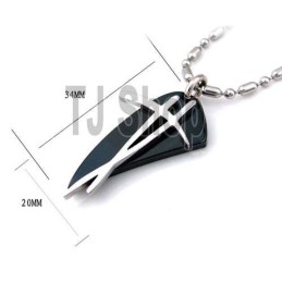 Collana Con Ciondolo In Acciaio Al Titanio Con Simbolo Nero Dell'Uomo Sutra, Regalo