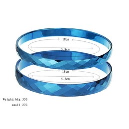 Braccialetti Di Coppia In Tungsteno Blu Con Design Multiforme Intricato C891