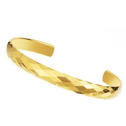 Braccialetti Di Coppia In Tungsteno Lucido Con Design Multisfaccettato Intricato C893