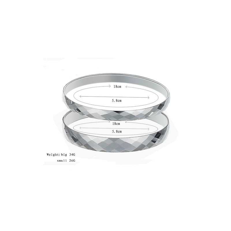 Braccialetti Di Coppia In Argento Tungsteno Lucido C890 Braccialetti Di Coppia In Argento Tungsteno Lucido C890