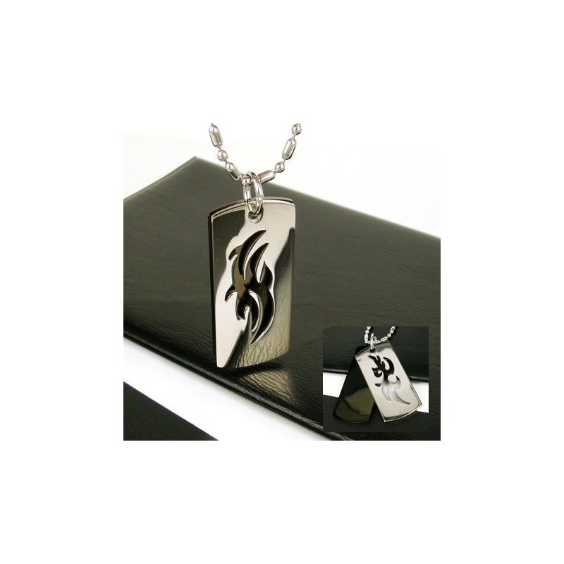 Collana Con Ciondolo In Titanio Puro A 2 Strati Con Simbolo Da Uomo, Catena Gratuita Collana Con Ciondolo In Titanio Puro A 2 Strati Con Simbolo Da Uomo, Catena Gratuita