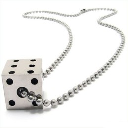 Collana Con Ciondolo In Titanio Puro "Cool Man Solid Dice"