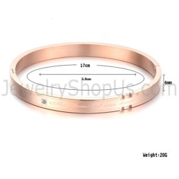 Braccialetti Di Coppia Tatanium In Oro Rosa Con Strass C710